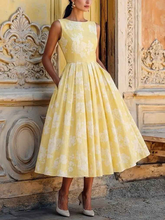 Sommerkjole damer blomstret midi kjole