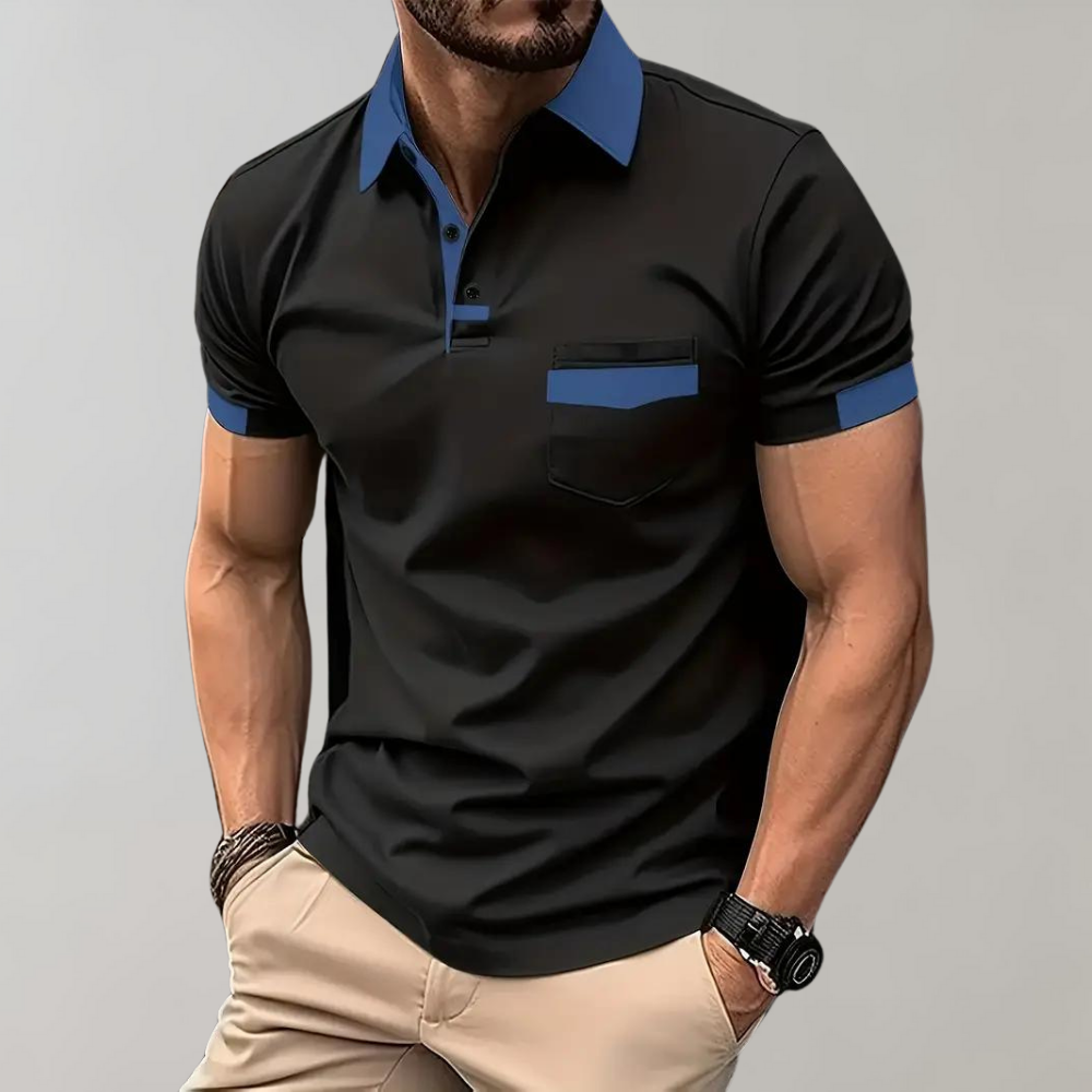 Herre polo casual kortærmet skjorte