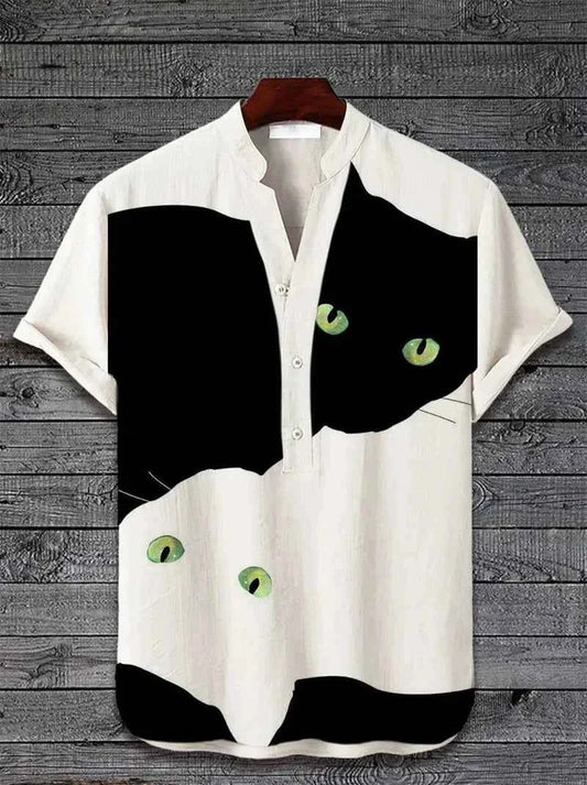 Dame bluse afslappet grafisk print skjorte