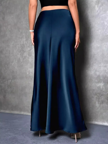 Nederdel dame lang satin nederdel
