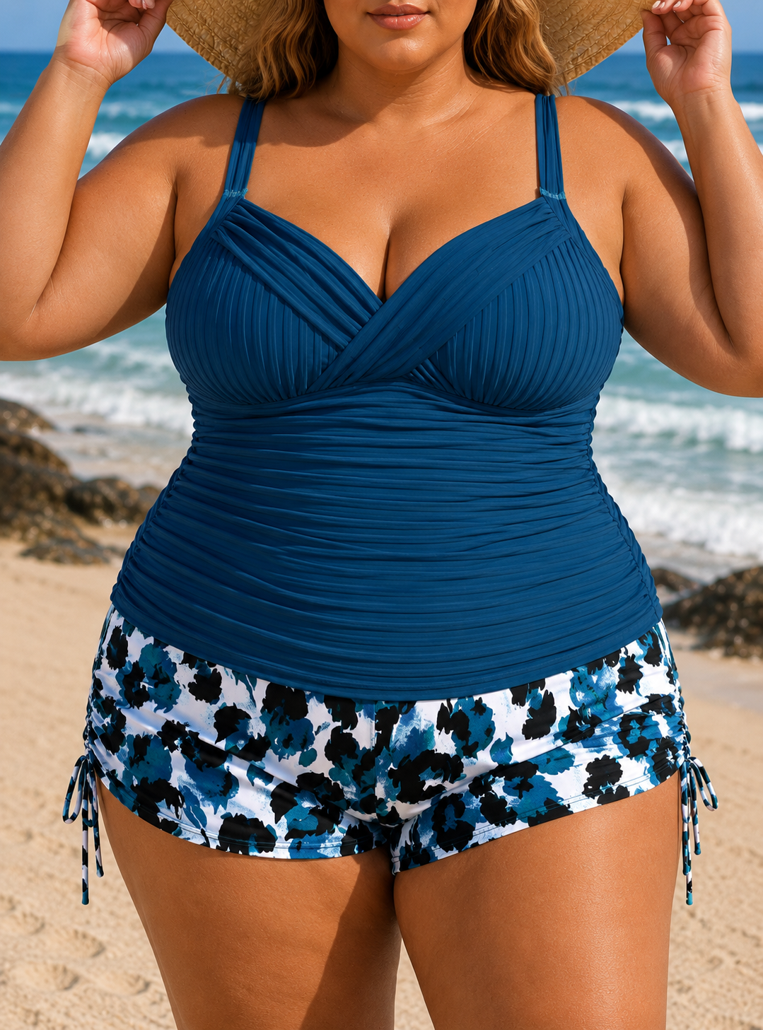 Badeshorts dame mønstret strand shorts