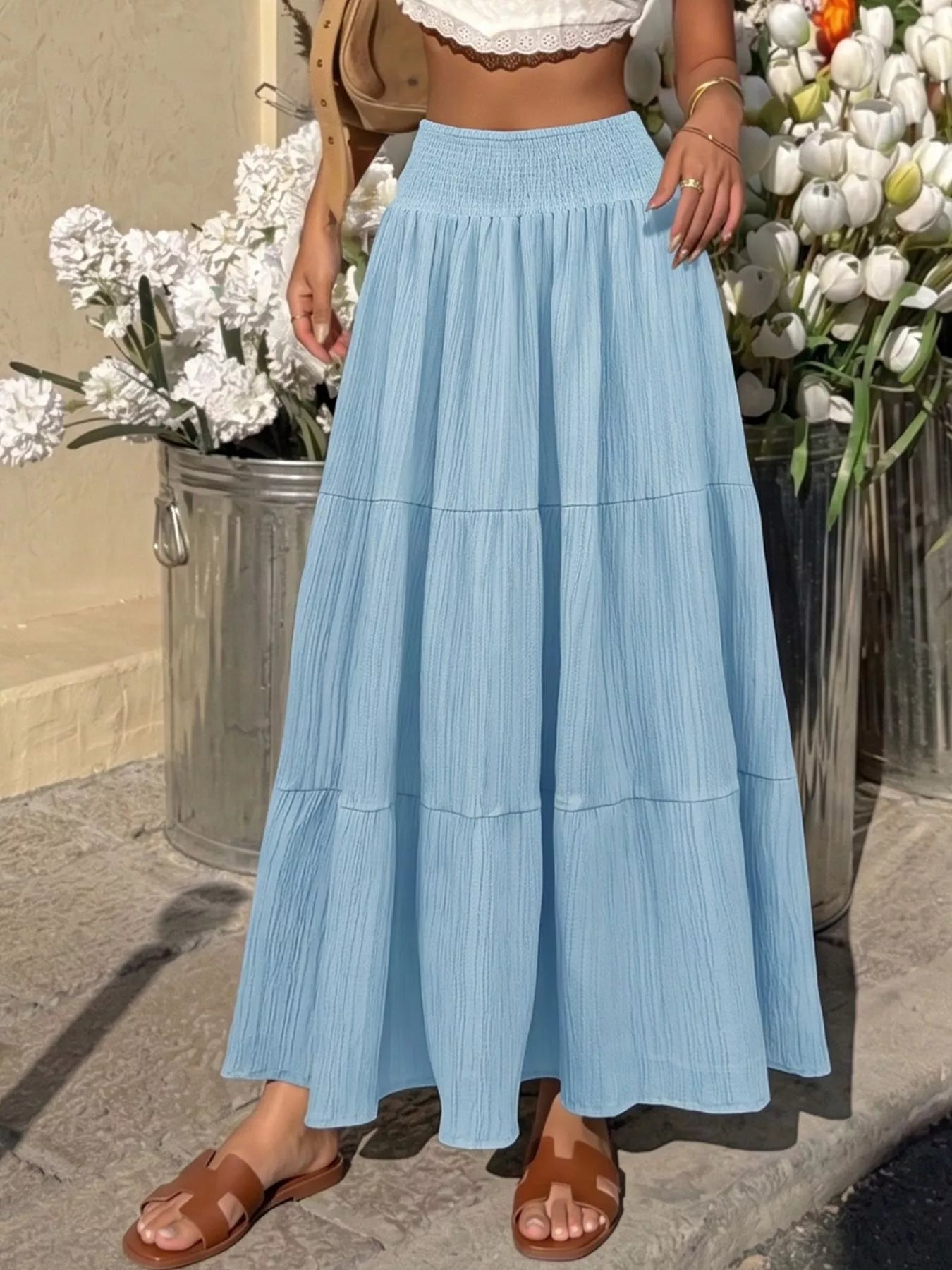 Dame nederdel elegant lang festnederdel