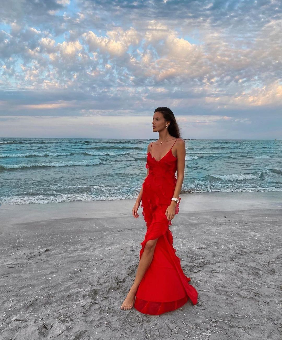 Gallakjole elegant plisseret aftenkjole