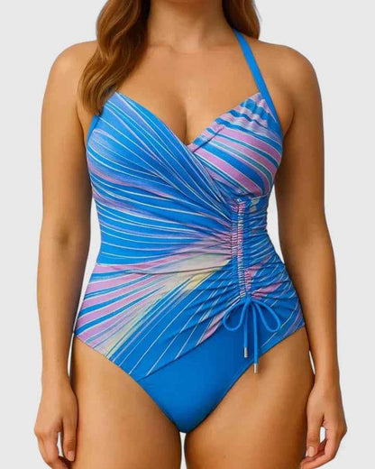Badedragt stribet slim-fit badetøj