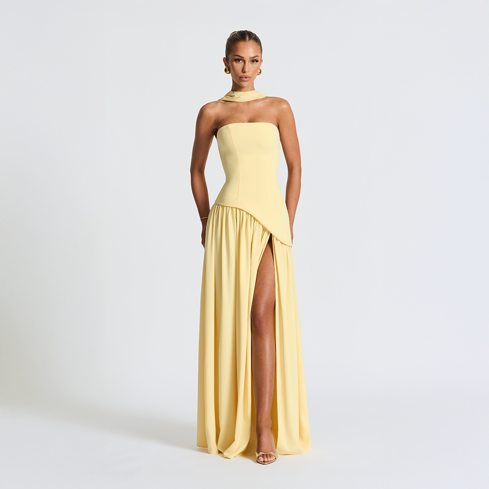 Gallakjole elegant lang aftenkjole