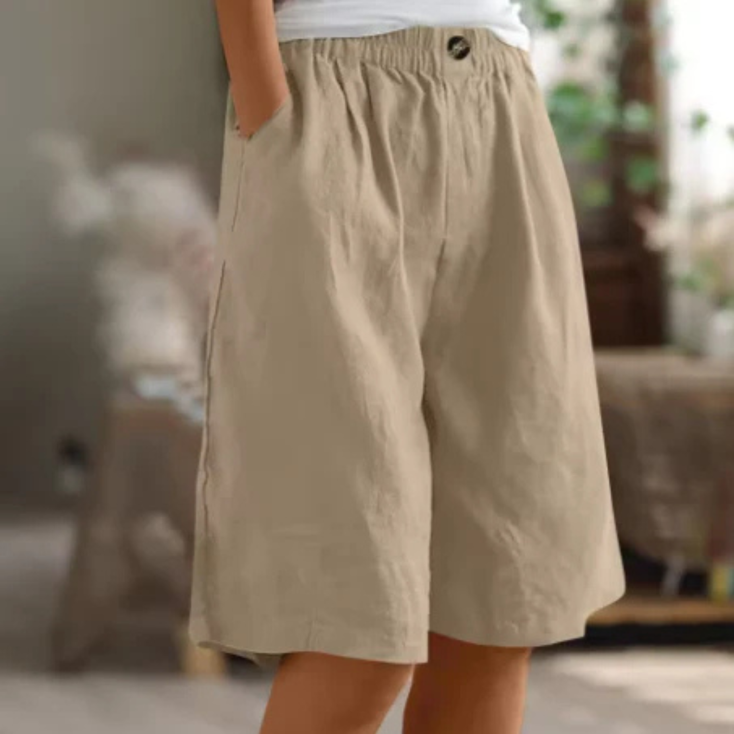 Dame shorts løse sommerlige strandshorts