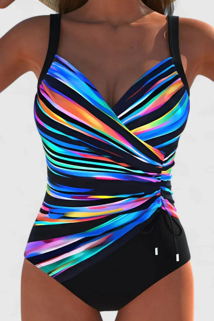 Badedragt stribet slim-fit badetøj