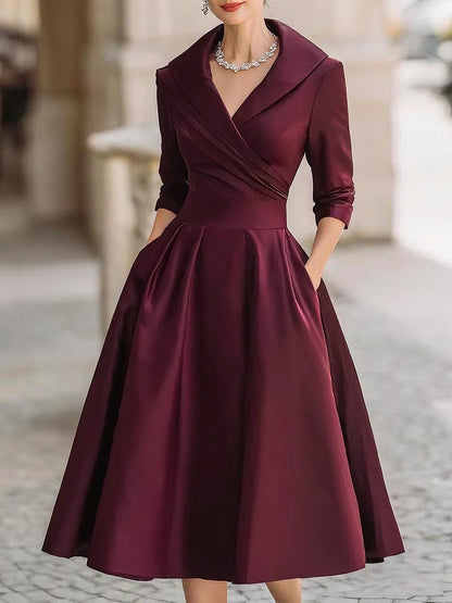 Midi kjole elegant festlige kjoler