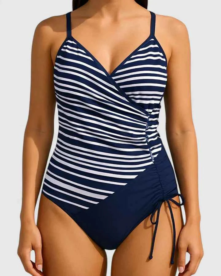 Badedragt stribet slim-fit badetøj
