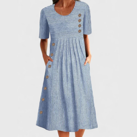 Sommerkjole åndbar afslappet lang kjole