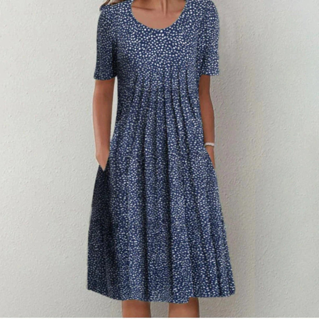 Sommerkjole casual blomstret midikjole