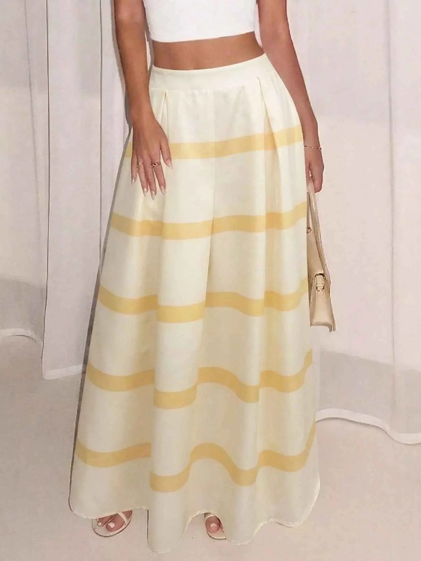 Nederdel dame plisseret lang model