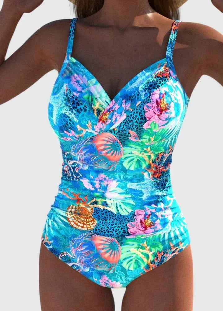 Badedragt dame elegant mønstret strandtøj