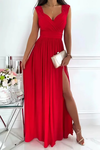 Gallakjole elegant blonde festkjole lang