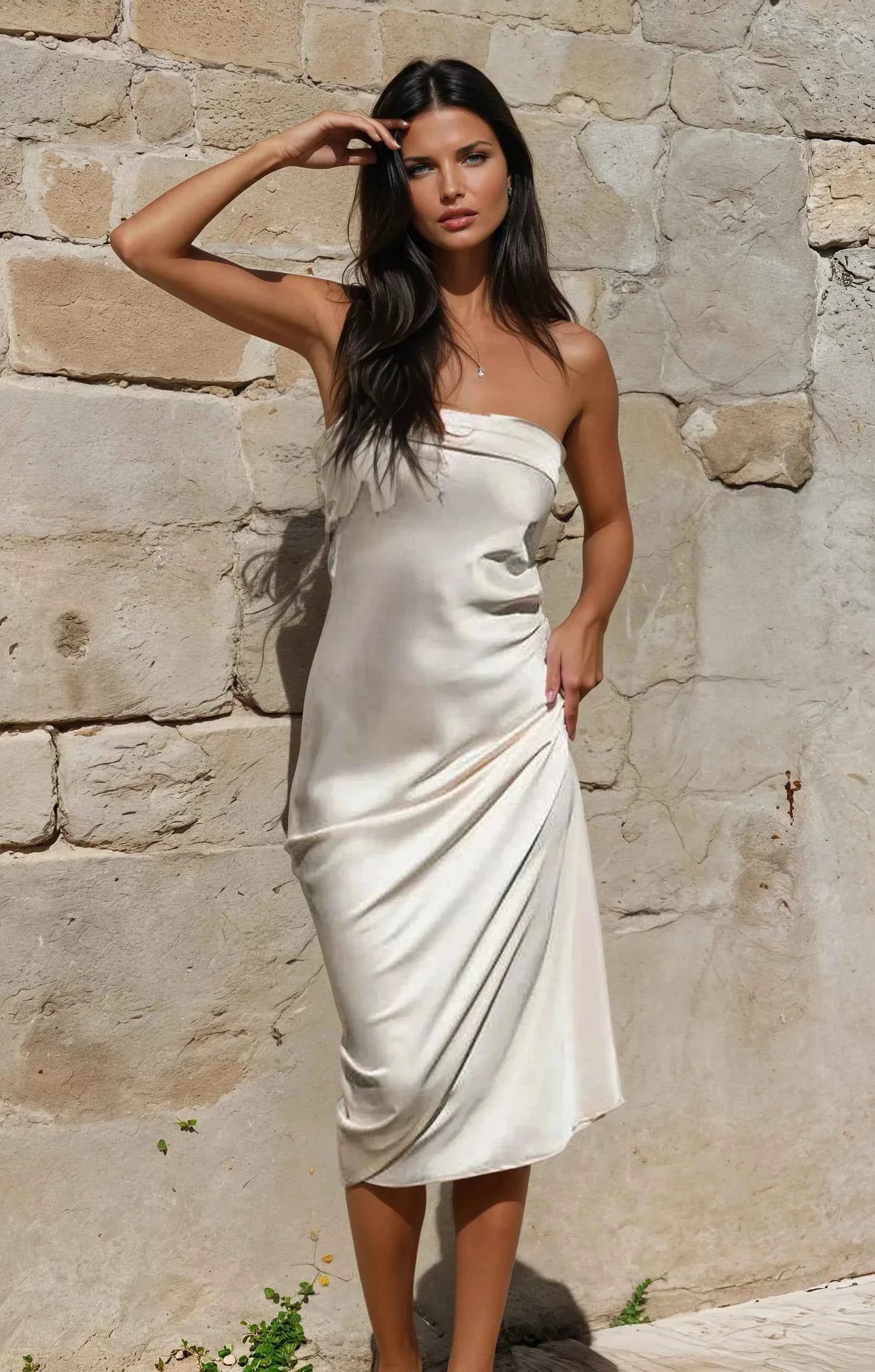 Gallakjole elegant midi festkjole