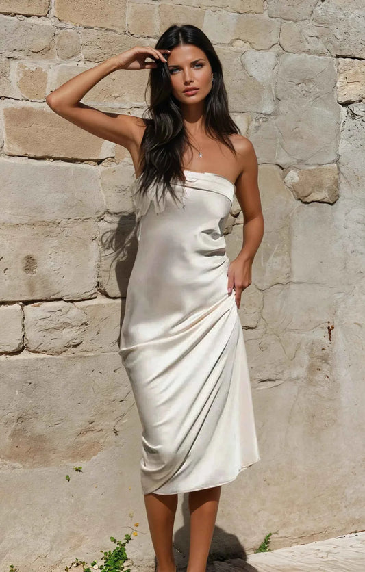 Gallakjole elegant midi festkjole