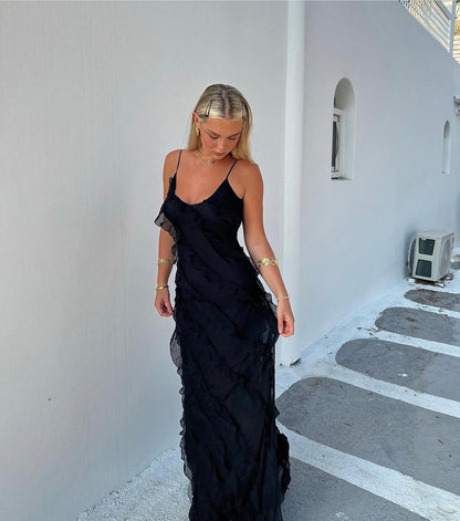 Gallakjole elegant plisseret aftenkjole