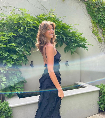 Gallakjole elegant plisseret aftenkjole