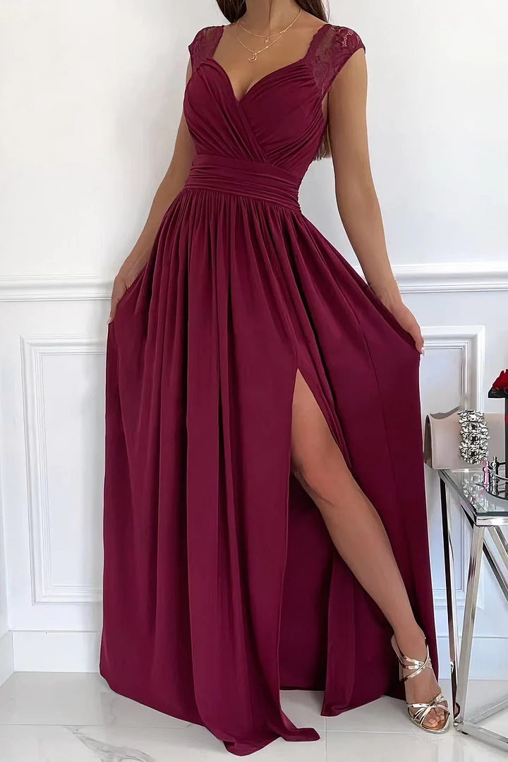 Gallakjole elegant blonde festkjole lang