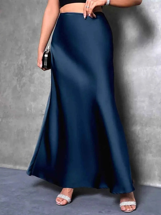 Nederdel dame lang satin nederdel