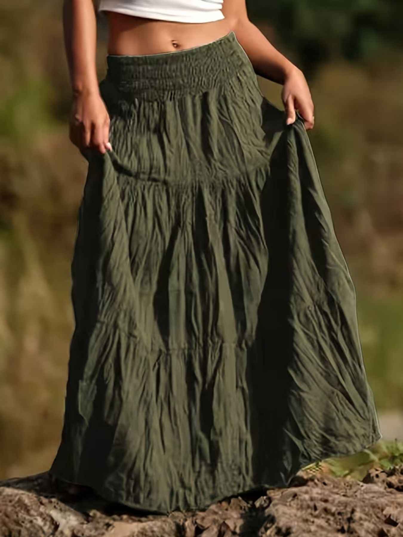 Nederdel lang tiered dametøj