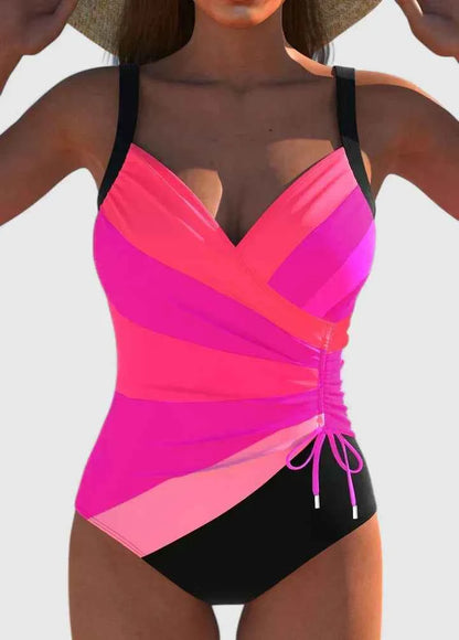 Badedragt stribet slim-fit badetøj