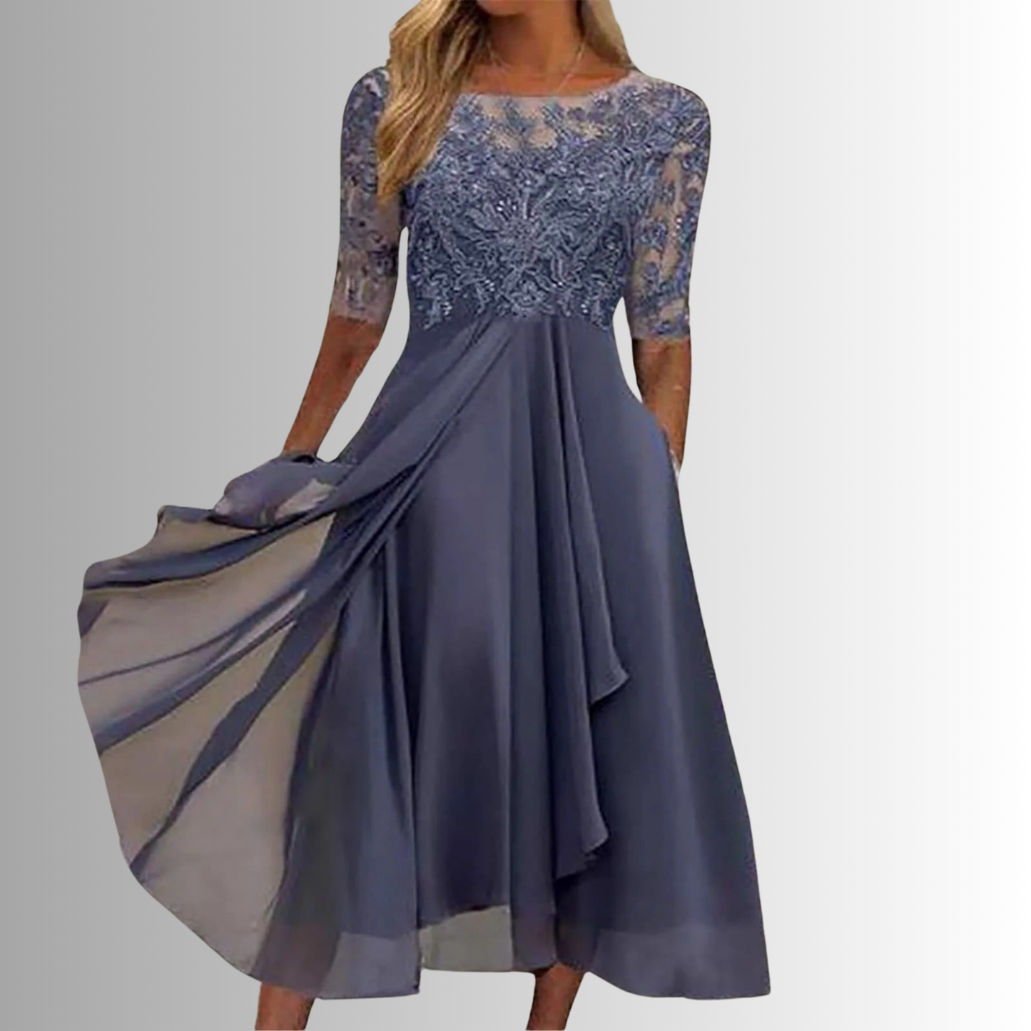 Sommerkjole elegant midi festkjole til damer