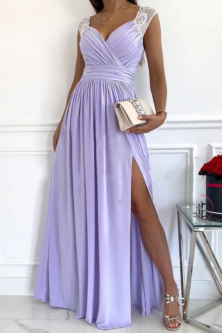 Gallakjole elegant blonde festkjole lang