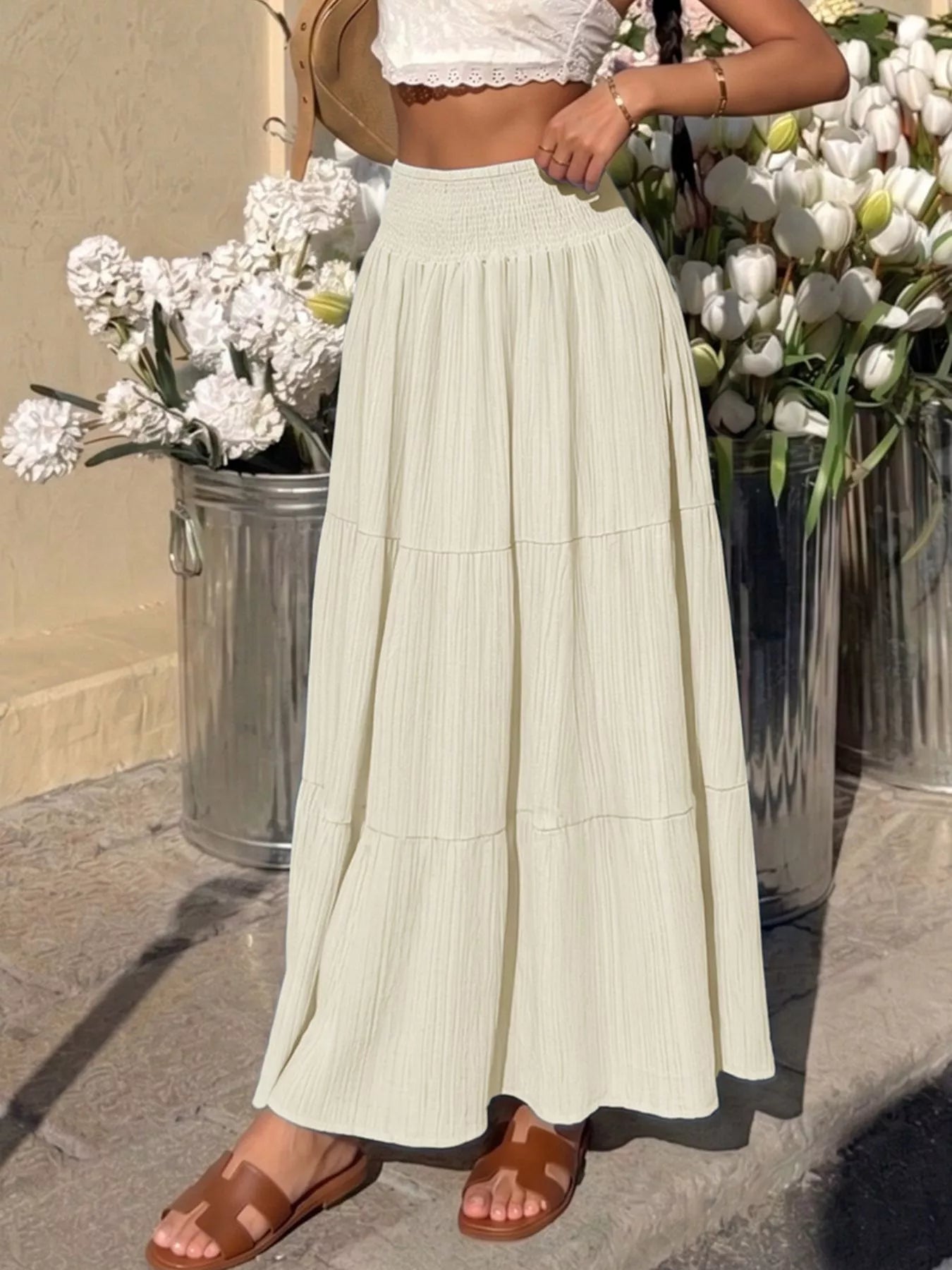 Dame nederdel elegant lang festnederdel