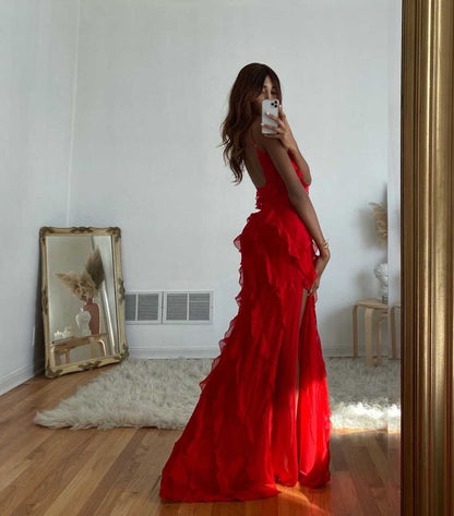 Gallakjole elegant plisseret aftenkjole