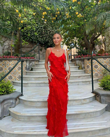 Gallakjole elegant plisseret aftenkjole