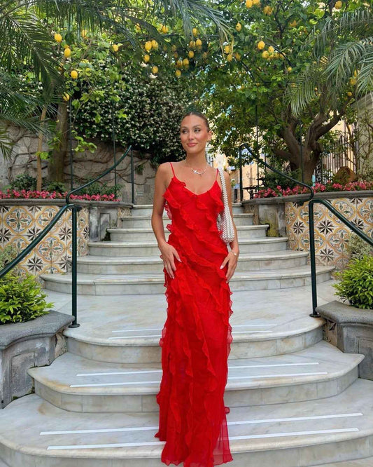 Gallakjole elegant plisseret aftenkjole