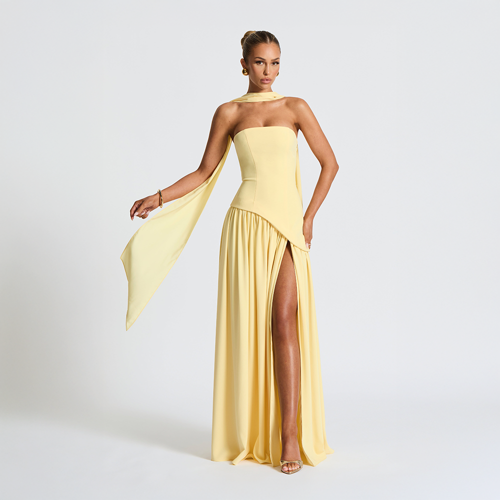 Gallakjole elegant lang aftenkjole