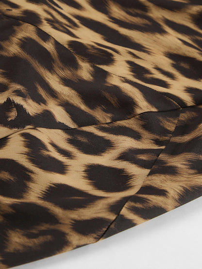 Nederdel dame leopard maxi nederdel