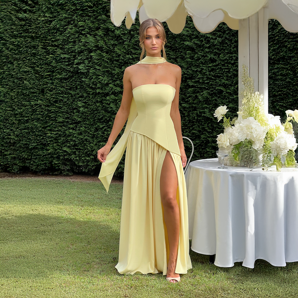 Gallakjole elegant lang aftenkjole