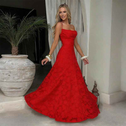 Gallakjole elegant blonde lang festkjole