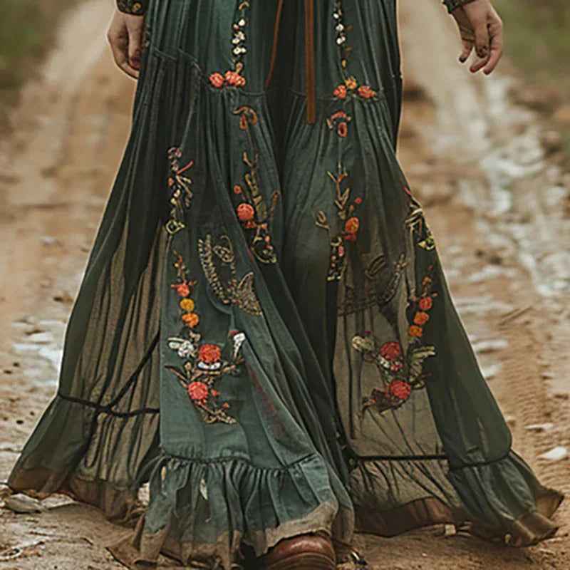 Sommerkjole Dame blomstret elegant festkjole