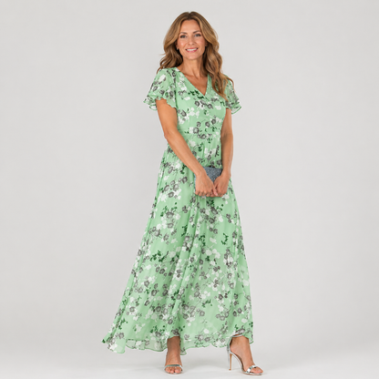Sommerkjole elegant blomstret festkjole