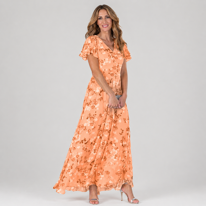 Sommerkjole elegant blomstret festkjole