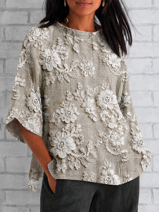 Dame bluse afslappet pasform sommer top