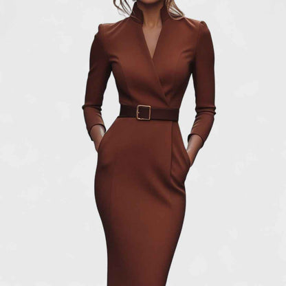 Dame kjole elegant midi festkjole