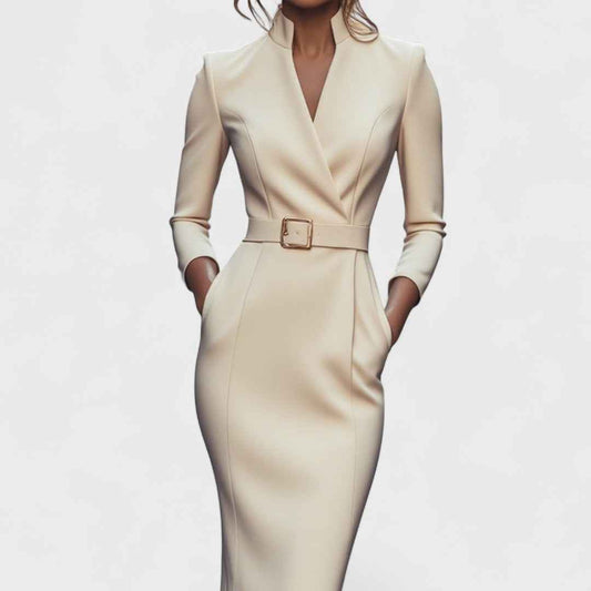 Dame kjole elegant midi festkjole