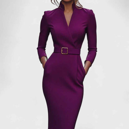 Dame kjole elegant midi festkjole
