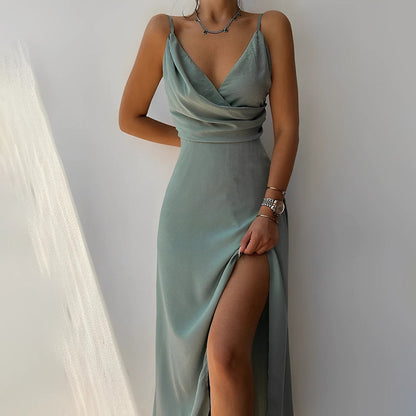 Sommerkjole lang elegant festkjole