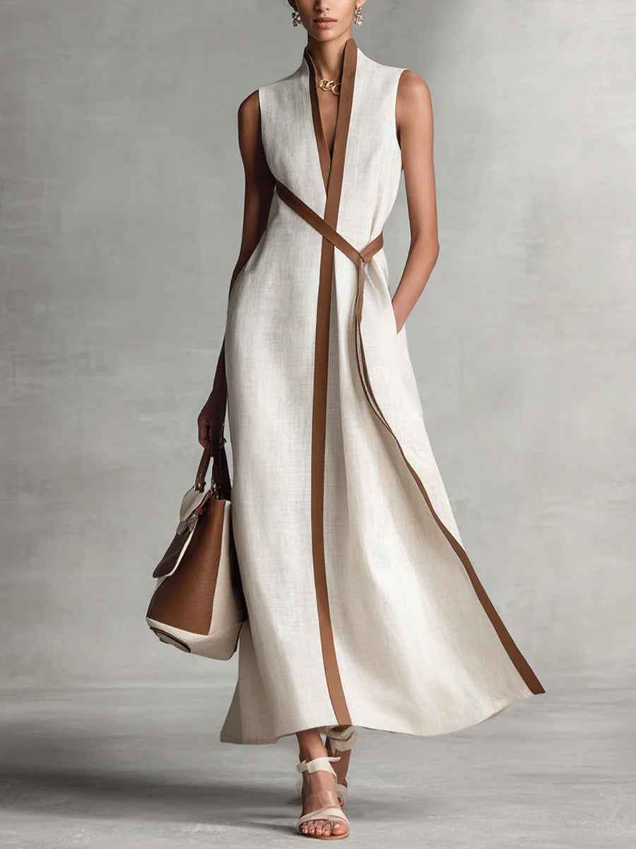 Sommerkjole Hvid elegant maxikjole