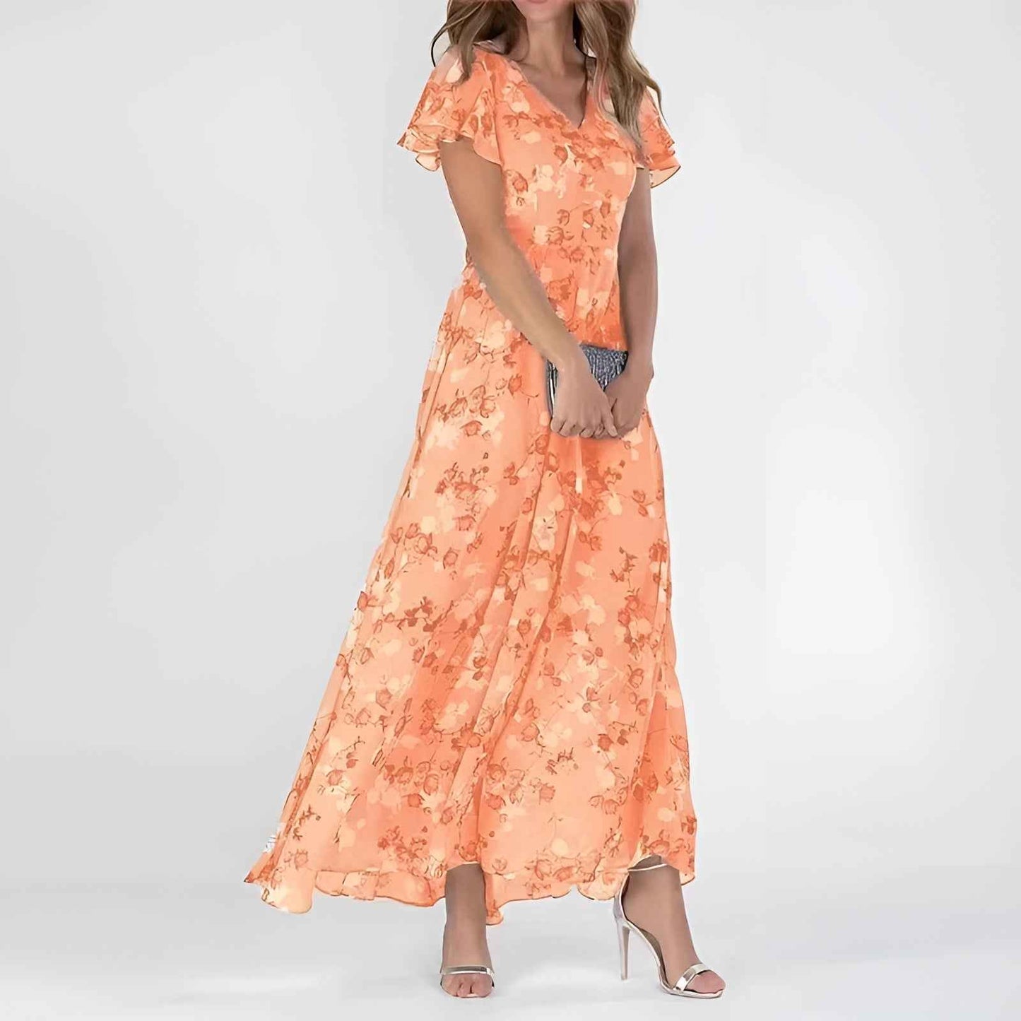 Sommerkjole elegant lang festkjole