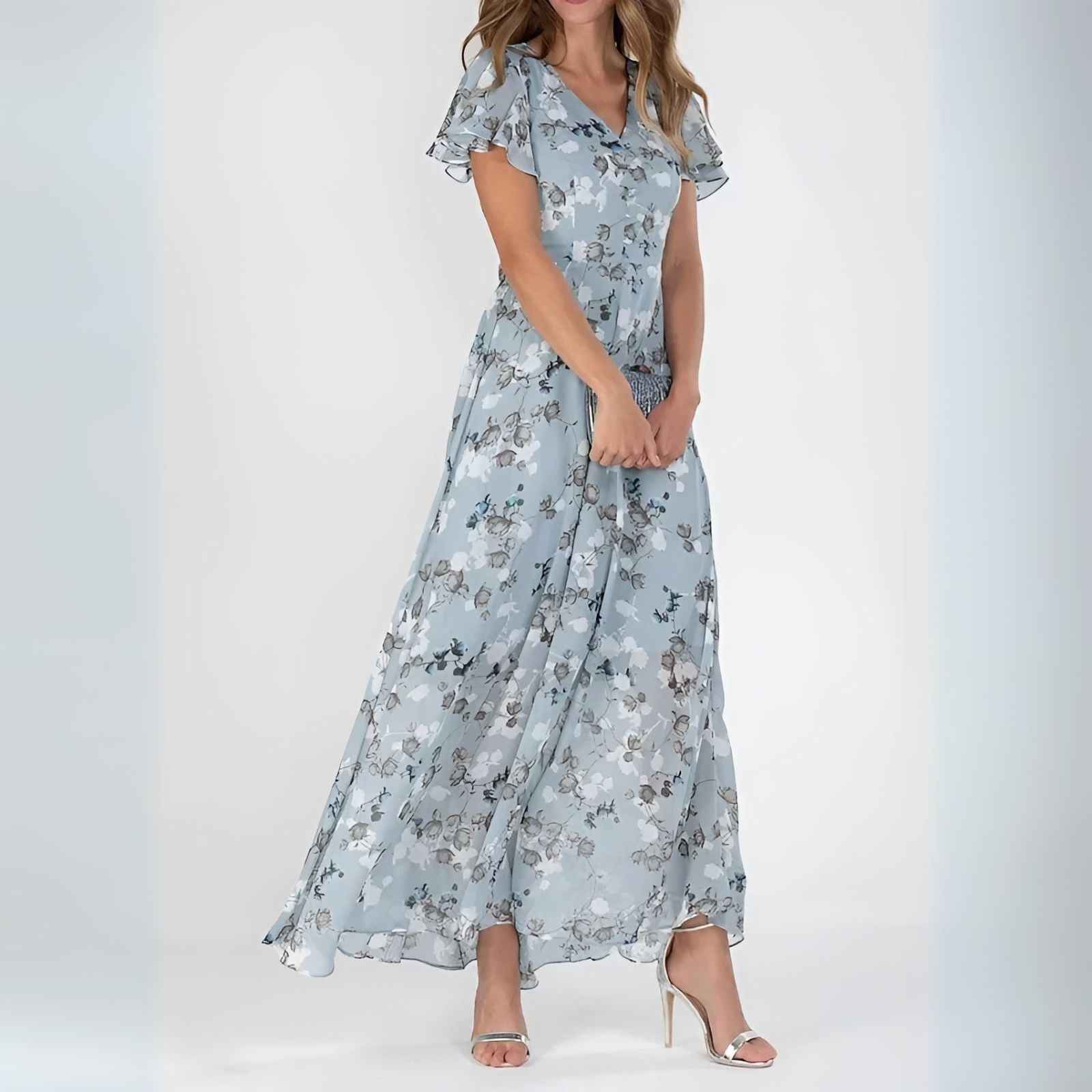 Sommerkjole elegant lang festkjole