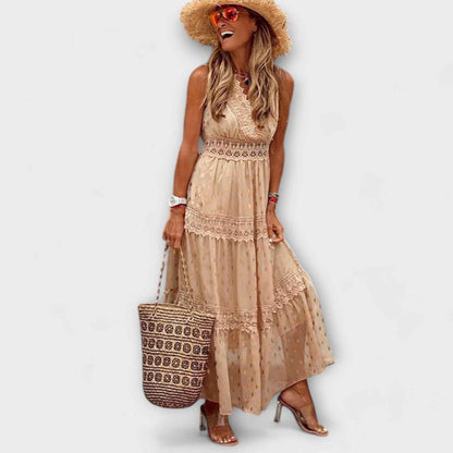 Sommerkjole Dame elegant blomstret festkjole