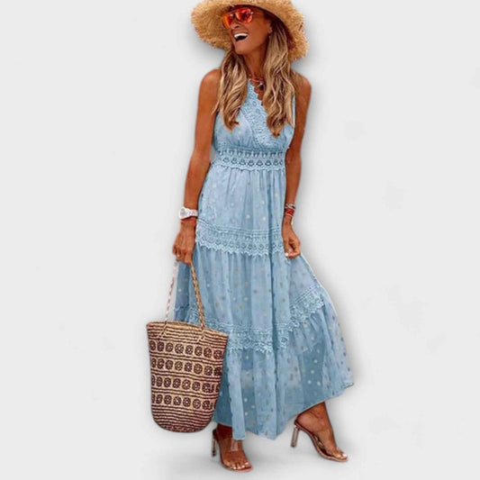 Sommerkjole Dame elegant blomstret festkjole
