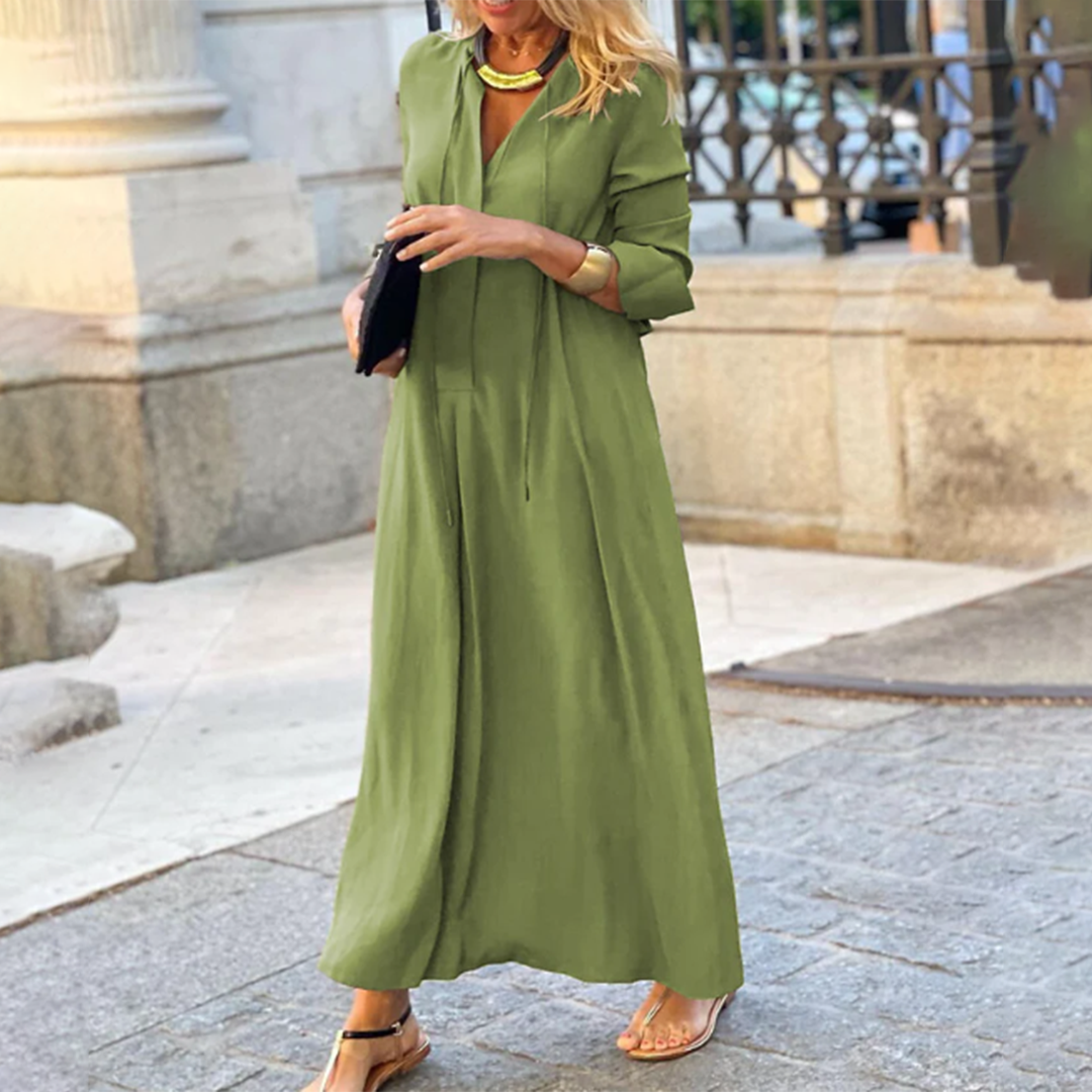 Sommerkjole Dame elegant lang sommerfest kjole